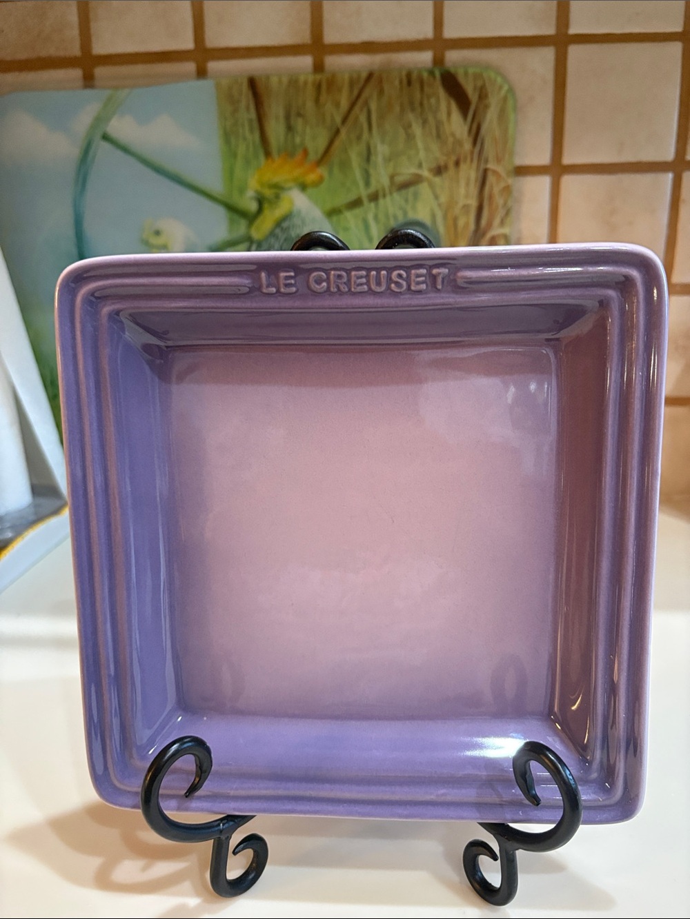 Le Creuset Purple Square Glazed Stoneware Serving Plate